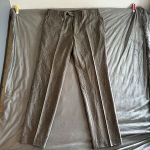 J McLaughlin Men's Virgin Wool Beige Tan Pleated Dress Pants Made in Italy 38